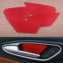 4* Alloy Red Interior Door Handle Bowl Cover Trim fit for Alfa Romeo Giulia 2017