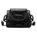 Women Mini Totes PU Solid Shoulder Money Bag Messenger Handbags (Black)