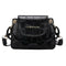 Women Mini Totes PU Solid Shoulder Money Bag Messenger Handbags (Black)