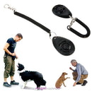 1pc Pet Trainer Pet Dog Training Adjustable Sound Key Chain Clicker(Black)