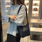 Women PU Leather Shoulder Crossbody Bag Messenger Bucket Handbag (Black)