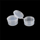 10x Round Plastic Storage Box Transparent Small Tablet & Capsule Packing Case MO