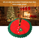 Wave Green Edge Nonwoven Xmas Tree Skirt Carpet Home Floor Mat Party Tree Decor