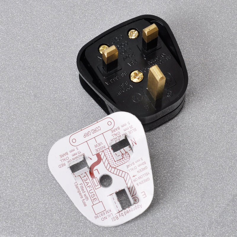 fr UK Standard 3 Pin 13A Fused AC Power Adapter Plug Power Cords 250V BS 1363 Hf
