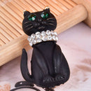 Fashion Crystal Cat Brooch Pin Collar Decoration Badge Corsage Jewelry Gifts J3C