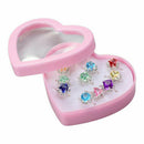 Rings Adjustable Crystal Band Girls Children Costume Jewelry Kids 12x Mixed