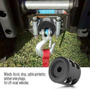 Universial ATV UTV Winch Split Cable Hook Stopper Set Black Rope Rubber ULV