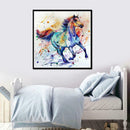5D DIY Full Drill Diamond Painting Colorful Horse Cross Stitch Embroidery