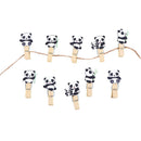 10Pcs/lot panda DIY Clothes Paper Peg Stationery Wooden Photo Clip Craft Clips