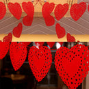 Heart Nonwovens Fabric Flag Party Garland Decor Banner Bunting Wedding B&X