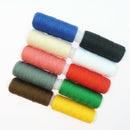 24Pcs Curved Straight Sewing Needles With Leather Waxed Thread Cord Rainbow