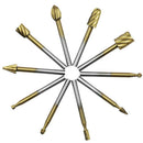 Set Cutter Wood Carving Electric Hss Routing 10pcs Burr Rotary Bits File Tool