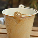 Flameer Shabby Chic Iron Flower Buckets Plants Planter Pot Bucket Flower Va