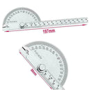 180 degree Protractor Angle Finder Arm Measuring Ruler Stainless Steel Tool M7R2