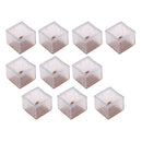 10 Pieces Clear Chair Leg Floor Protectors Furniture Pads Square Leg 42-48mm