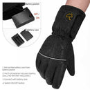 Motorbike Electric Heated Gloves Winter Warm Battery Waterproof Driving Glo E8D9