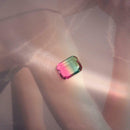 Bi-Color Non-Natural10x8mm Watermelon Tourmaline Emerald Stone Jewelry  GRY