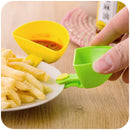 1PCS Home Cutlery Dip Clips Flavored Dish For Spice Tomato Sauce Nutshell B4S4