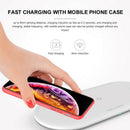 Multi-function wireless charger 3-in-1 mobile phone holder base 10W QI fast
