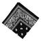 Women Men Cotton Paisley Bandana Head Wrap Headband Handkerchief Black