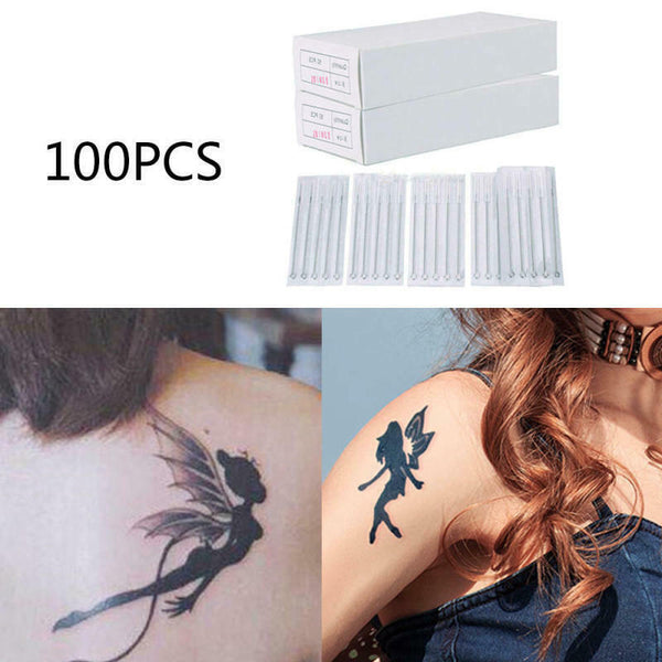 100X Sterile Disposable Tattoo Needles Body Art Mix Sizes 5/7/9 RL RS M1 VFG
