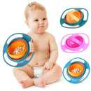 Baby Feeding Dish Cute Baby Gyro Bowl Universal 360 Rotate Spill-Proof Bowl