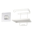 Wall Mounted Suction Shelf White Jars Sundries Container Toilet Tissue Roll