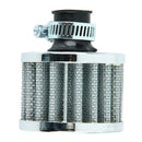 Details about  12mm Sliver Car Motor Cold Air Intake Filter Turbo Vent Cran
