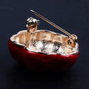Vivid Vegetables Brooch Enamel Red Tomatoes Brooches Plant Corsage Clips Fo V7D1
