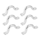6x 10mm Trailer Solid Brushed Rope Tie Horse Cargo RV Boat D-Ring Loop, 316