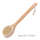 Exfoliating Oval Bristle Bath Brushes Long Handle Body Shower Massage Brush