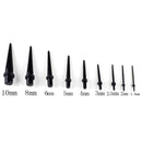 Ear Piercing Stretching Kit 00G-16G Tapers Plug Tunnel Stretcher Black JR