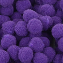 500Pcs Vibrant Colours Fluffy Small Craft Pompoms 18mm Purple