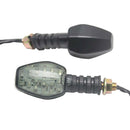 2 Piece Motorbike LED Turn Signal Light Amber Indicator With Smoke Lens