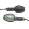 2 Piece Motorbike LED Turn Signal Light Amber Indicator With Smoke Lens