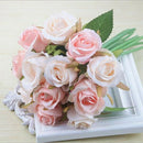 12pcs/lots Artificial Rose Flowers Wedding bouquet Thai Royal Rose Silk flo