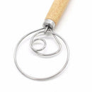 Stainless Steel Dutch Style bread dough whisk for pastry pizza mixer hook 3C