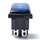 Blue 6 Pin On/Off/On 3 Position Rocker Power Switch With Backlight