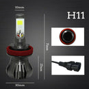 H8/H9/H11 LED Headlight Bulb 6000k 4800LM Monochrome Two-Color Flashing Fog Ligh