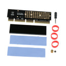 M.2 NVMe SSD NGFF TO PCIE 3.0 X16 X4 Adapter Card M Key Slot Full Speed +Black