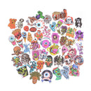 50Pcs Mixed Horror Stickers For Luggage Laptop Skateboard Bicycle Decals MO