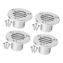 4pcs Deck Floor Drain with Screws Marine Grade Stainless Steel Boat 1''