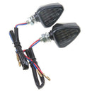 2Pcs Black Motorcycle Motorbike LED Turn Signal Lamp Indicator Lights dfp TWY