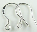 100Pcs Silvering EARRING HOOK COIL EAR WIRE Earring Findings 15MM