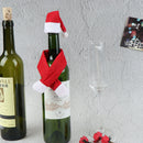 Christmas Santa Wine Bottle Scarf+ Hat Cover Bag Dinner Party Table Decor JR