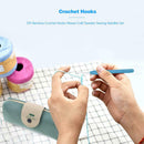 Crochet Hook Aluminum Ergonomic Needles Set with Rubber Weave Sewing Tools