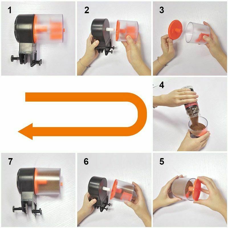 Automatic Fish Feeder,Aquarium Tank Timer Feeder Vacation Auto Fish Feeder  D9W2