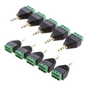 10x 3.5mm Male to Screw Terminal Connector