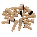 16 pack Replacement Plastic Chess Pieces/Chessman Set beige