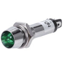 5X(8mm LED Dashboard warning light 12V control indicator light Green 1pz O4S1)
